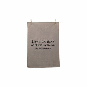 Products: Tea Towel Natural - Sayings Range K Design