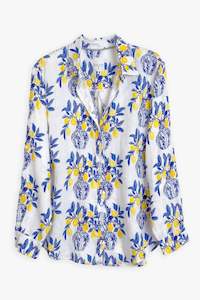 Top: Boyfriend Shirt (Limoncello Print)