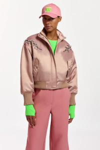 Essentiel Antwerp: Fifth Embroidered Bomber (French Manicure)