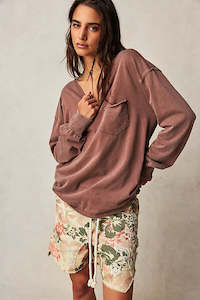 Free People: Fade Into You Top (Umber Earth)