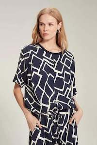 Sale 1: Dea Print Top (Navy Print)