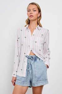 Charli Shirt (Palm Stripe)