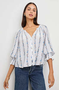 Mariah Top (Bluebell Stripe)