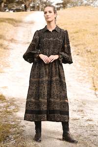 AFTER DARK Dress (Olive/Black)