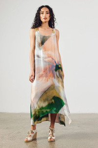 Jane Daniels: Costiera Dress (Pink / Green)