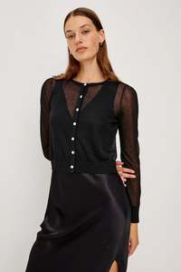 Knitwear: Lakelyn Cardigan (Black)