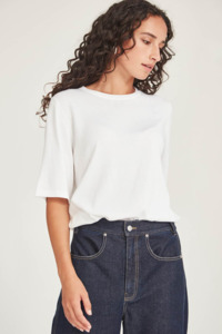 Knitwear: Jayden Knit Tee (White)