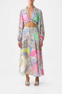 Skirts: PANELLED FLARED LONG SKIRT (MAGIC CARPET RIDE)
