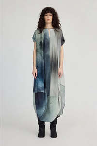 Ozone Dress (Wind Particle Print)