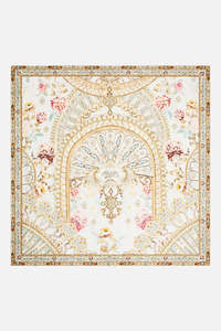 LARGE CRYSTALLED SILK SQUARE SCARF (OTTOMAN DYNASTY)