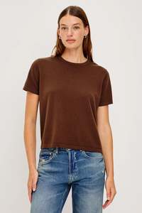 Rails: Cotton Cashmere shortsleeve tee (Espresso)