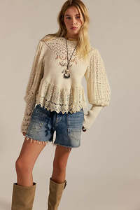 Free People: Moxie Shorts (Timeless Blue)