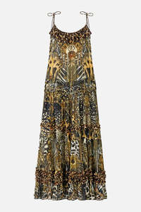 New: Gathered Tiered Dress with Frill Detail (Feline Folklore)