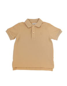 Tops: Polo T-shirt - Sand Dune