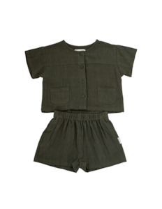 2pc Sets: Wildling Linen Set - Forest Green