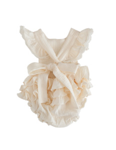 Liliana Muslin Playsuit - Cream