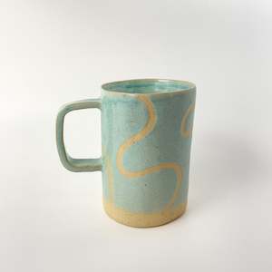 Seafoam Swirl on Specked Stoneware Mug