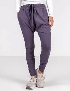 Joggers: Kiera Cotton Jogger Pant in Gunmetal