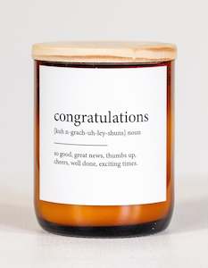 The Commonfolk: Dictionary Candle – Congratulations