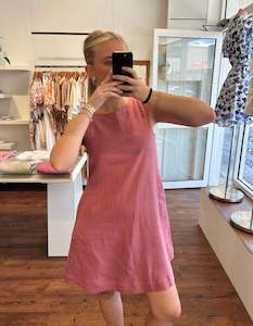 Storewide Discount Collection: Apex A Line Sleeveless Shift Dress in Dusty Pink