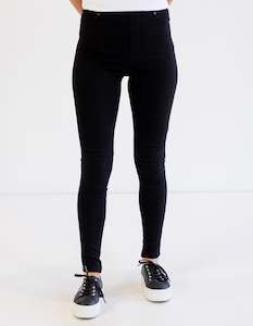 Staple Collection: Emmett High Waist Stretch Pant in Black