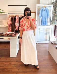 Rudy Drop Waist Maxi Skirt in White