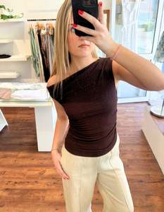New Arrivals: Sutton Drop Shoulder Top in Brown