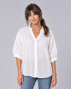 Tops: Brook White Relaxed Fit Shirt