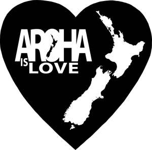 Area Signs: NZHEA2 AROHA HEART WITH MAP