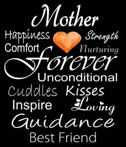 Mother Signs: BW304 MOTHER (ORANGE HEART)