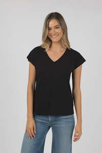 Humidity Must Have V Neck Tee Black