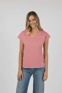 Humidity Must Have V Neck Tee Blush