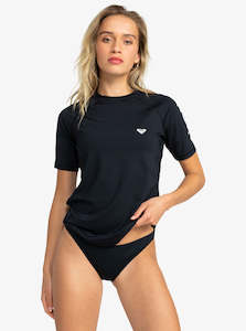 Roxy: Roxy Essential Lycra UPF 50 Surf T-Shirt Black