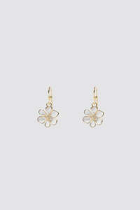 Womens Earrings: Stilen Flower Earrings Gold