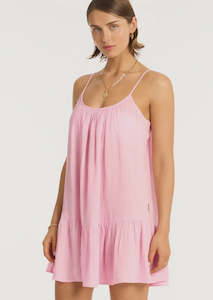 Womens Swimwear: Sea Level Sunset Short Sundress Pink