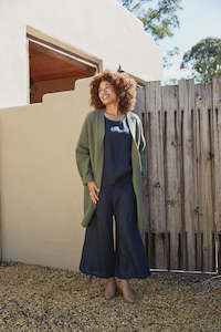 Linen: Eb & Ive Studio Crop Pant Navy