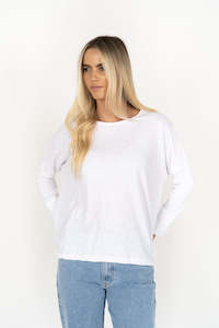 Humidity Dippy L/S Tee White