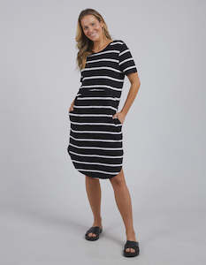 Foxwood: Foxwood Bay Stripe Dress Black/White