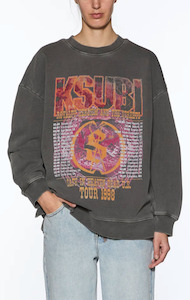 Ksubi Kickstart Oh G Crew Charcoal