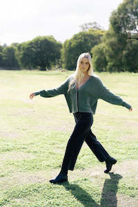 Humidity Romi Cardi Green/Grey