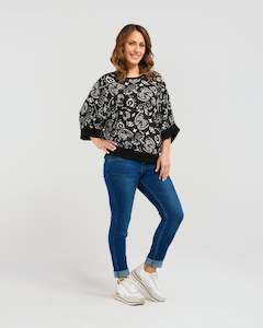 Shirts Blouses: Seduce Florence Top White Paisley