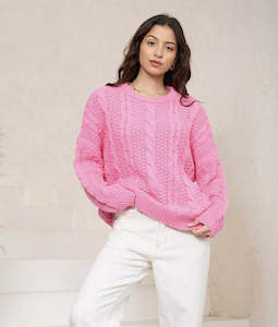 Sweaters: Aran Jumper Taffy