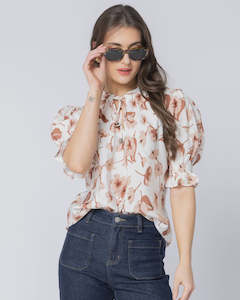Leila + Luca Honey Blouse Latte Bloom