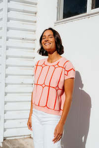 Knitwear: Et Alia Sedgewick Knit Blush Trellis