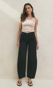 Among The Brave Varsity Barrel Jeans Black Wash