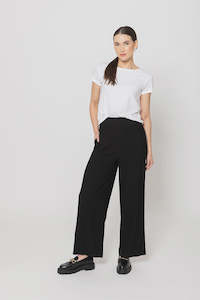 All Bottoms: Billie the Label Essential Wide Led Suit Pant Black