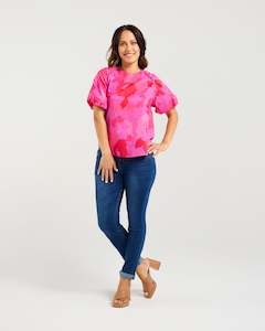 Shirts Blouses: Zafina Andy Top Fuchsia Burst