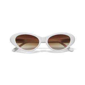 Okkia Lina White/Brown Sunglasses