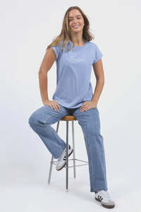 Tanks Tees: Foxwood Signature Tee Light Blue