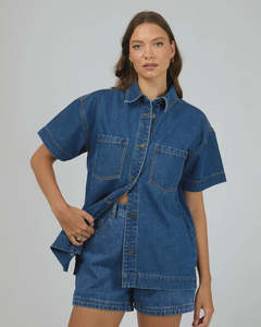 Shirts Blouses: All About Eve Simi Denim Shirt Heritage Blue